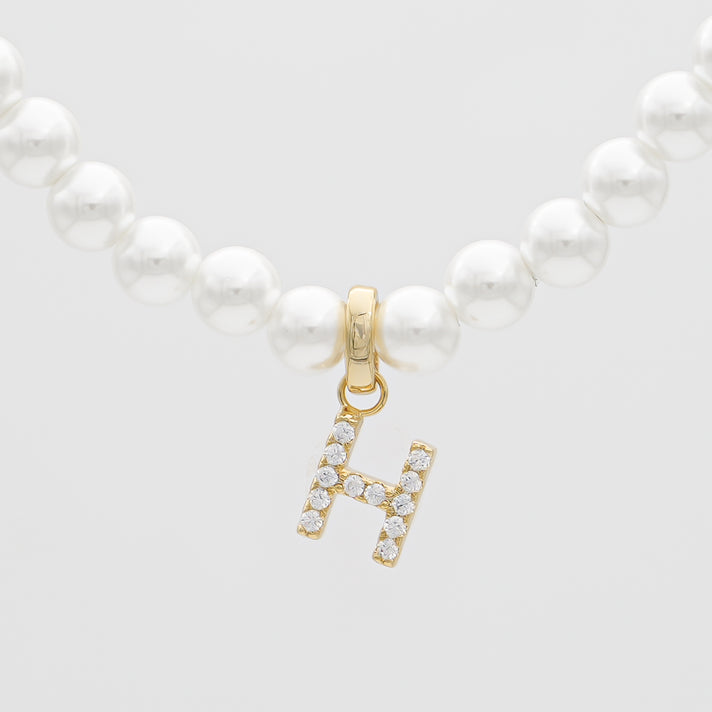 ICY Pearl Initial Necklace