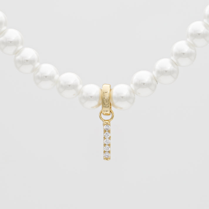 ICY Pearl Initial Necklace