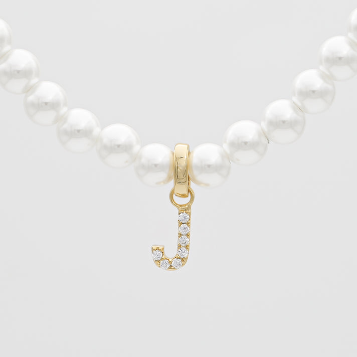 ICY Pearl Initial Necklace