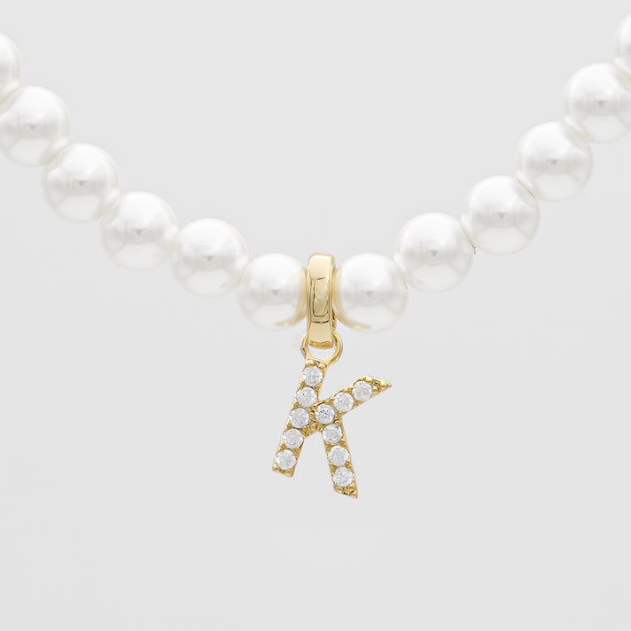 ICY Pearl Initial Necklace