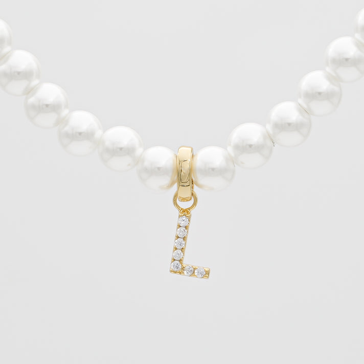 ICY Pearl Initial Necklace