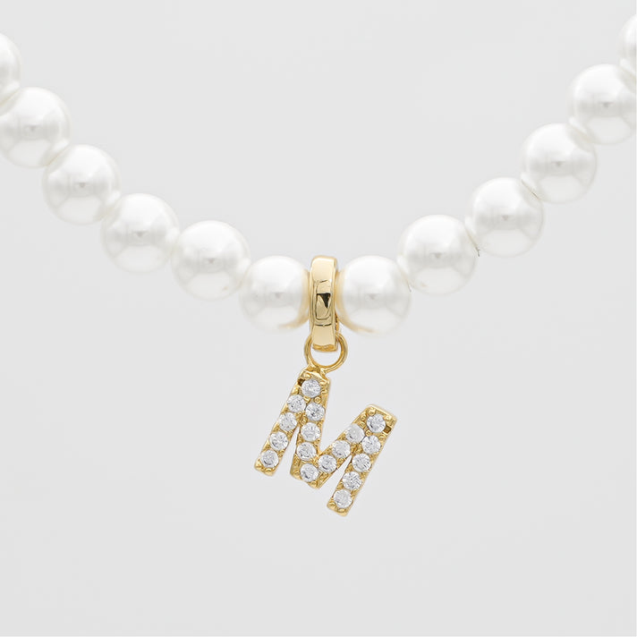 ICY Pearl Initial Necklace