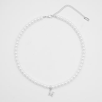 ICY Pearl Initial Necklace