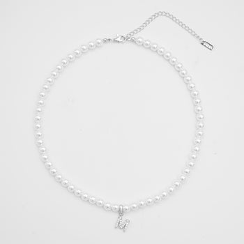 ICY Pearl Initial Necklace