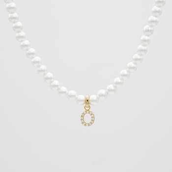 ICY Pearl Initial Necklace