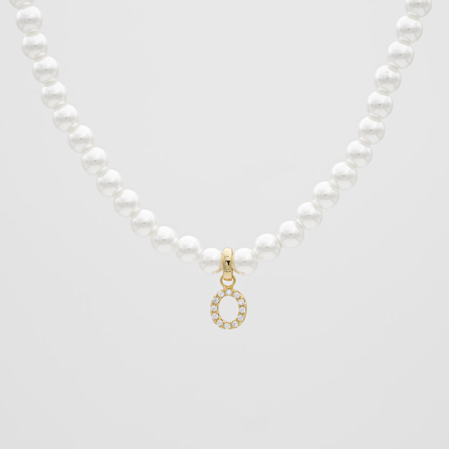 ICY Pearl Initial Necklace