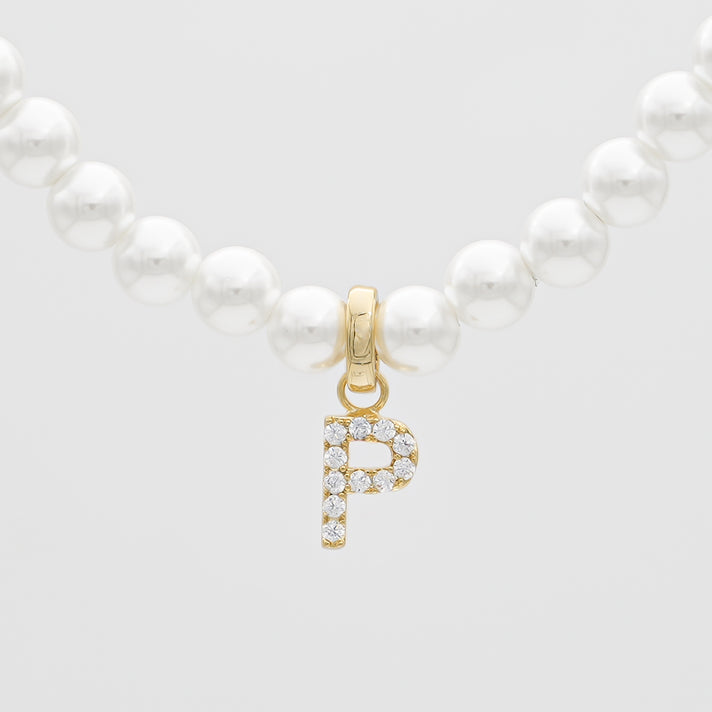 ICY Pearl Initial Necklace