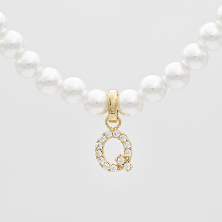 ICY Pearl Initial Necklace