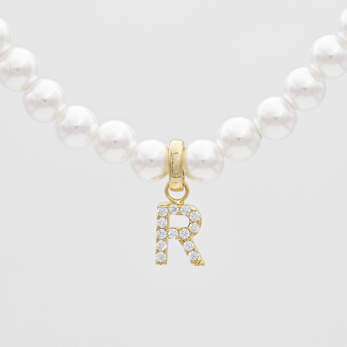 ICY Pearl Initial Necklace