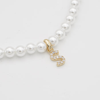 ICY Pearl Initial Necklace