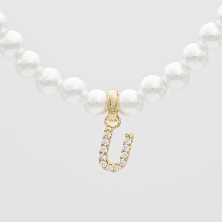 ICY Pearl Initial Necklace