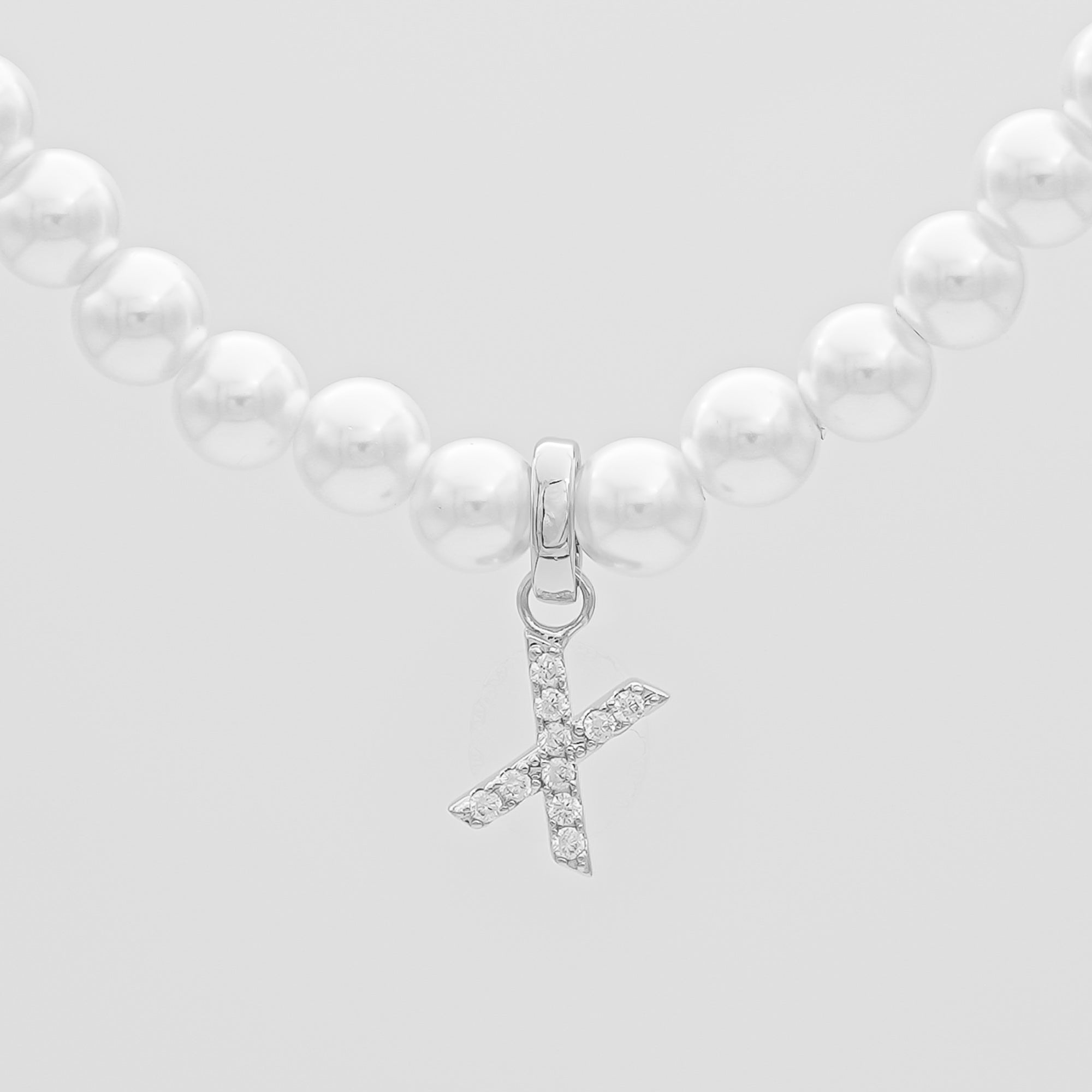 ICY Pearl Initial Necklace