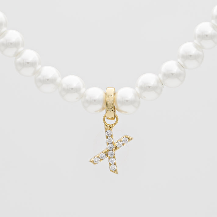 ICY Pearl Initial Necklace