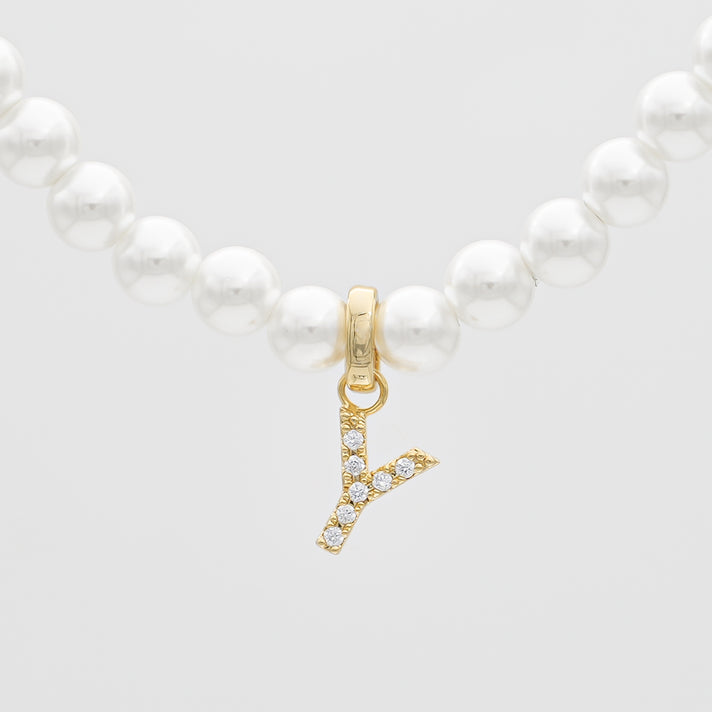 ICY Pearl Initial Necklace