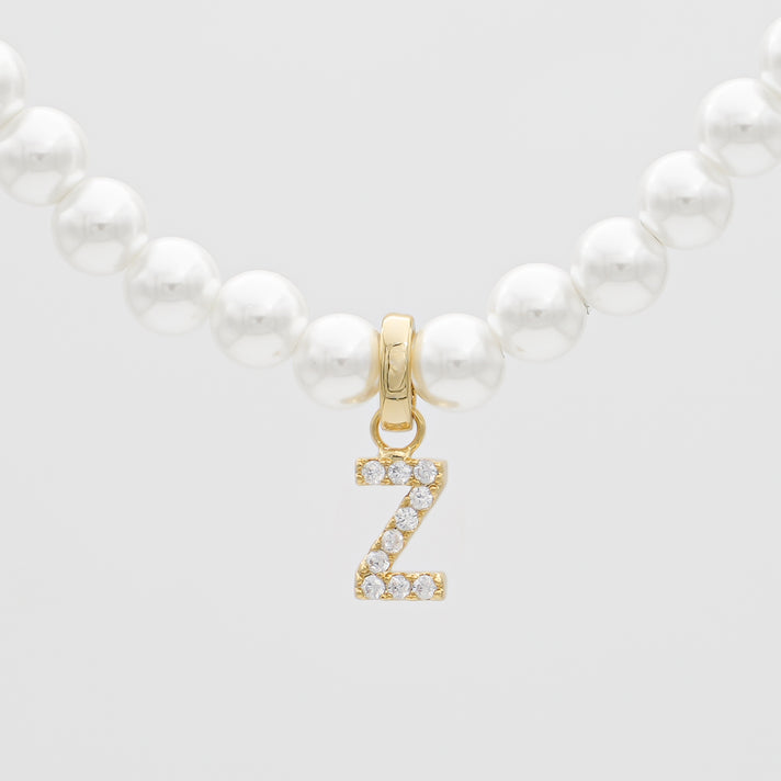 ICY Pearl Initial Necklace