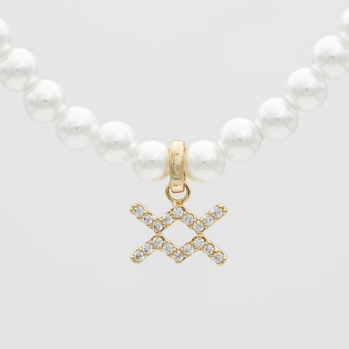 ICY Pearl Zodiac Necklace