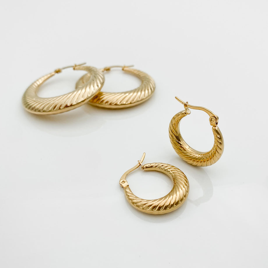 Julia Gold Filled Hoops | PRYA