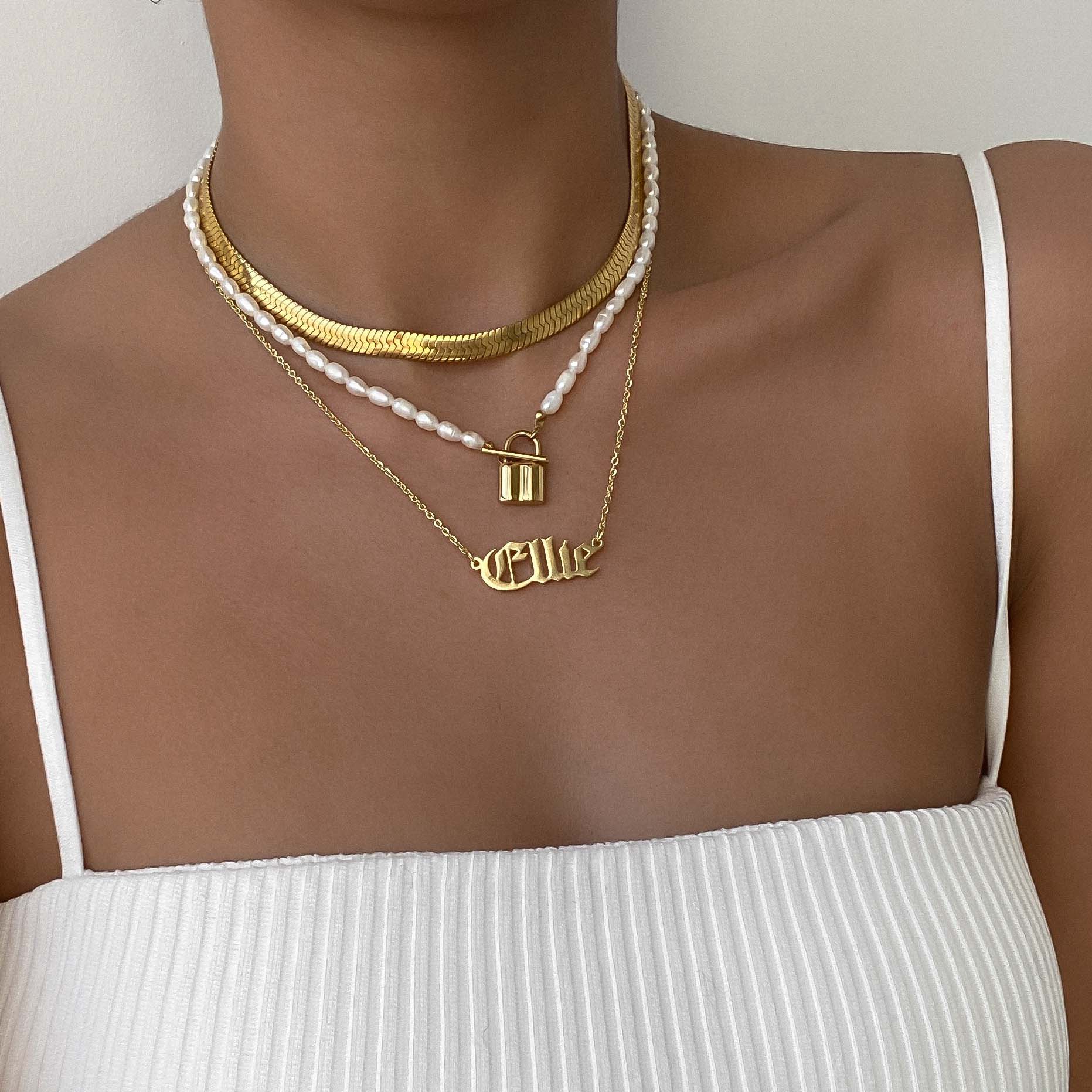 Classic Name Plate Necklace