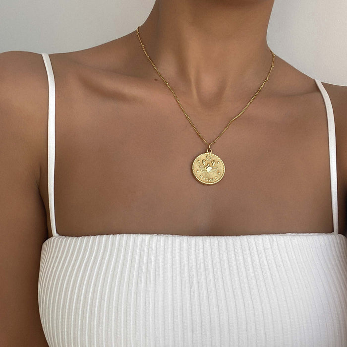 Zodiac Coin Necklace