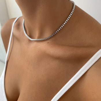 Box Chain Necklace | Silver | PRYA