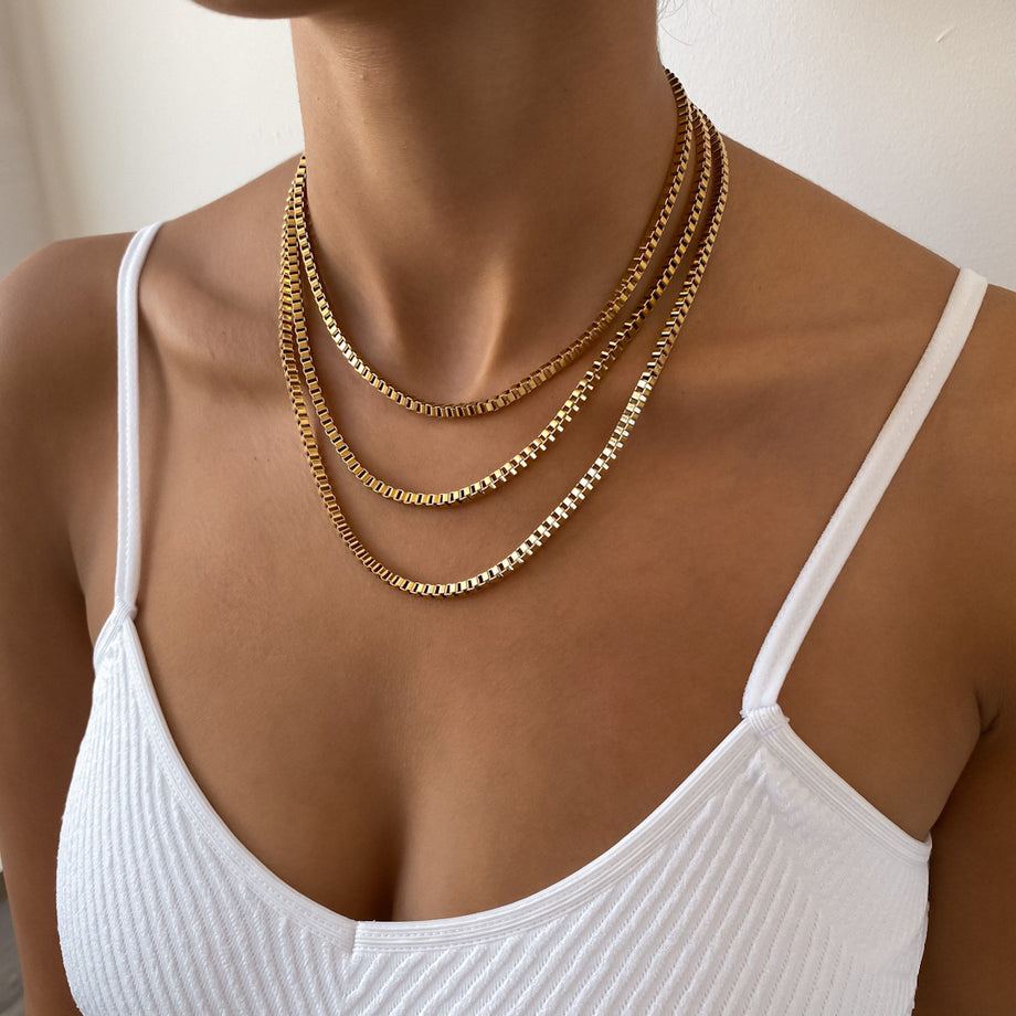 Box Chain Necklace | Gold | PRYA