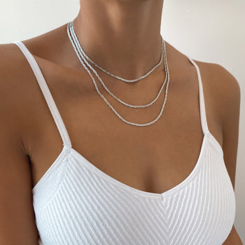 Flat Rope Link Chain | Silver | PRYA