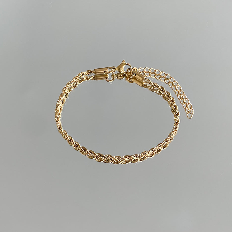 Rope Chain Anklet | Gold, 2mm | PRYA