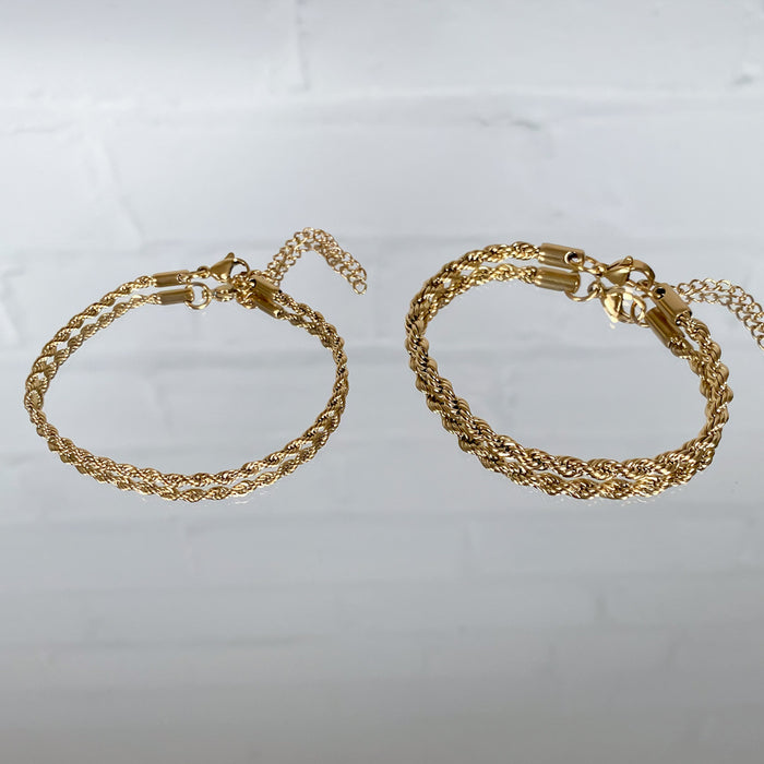 Rope Chain Anklet | Gold | PRYA