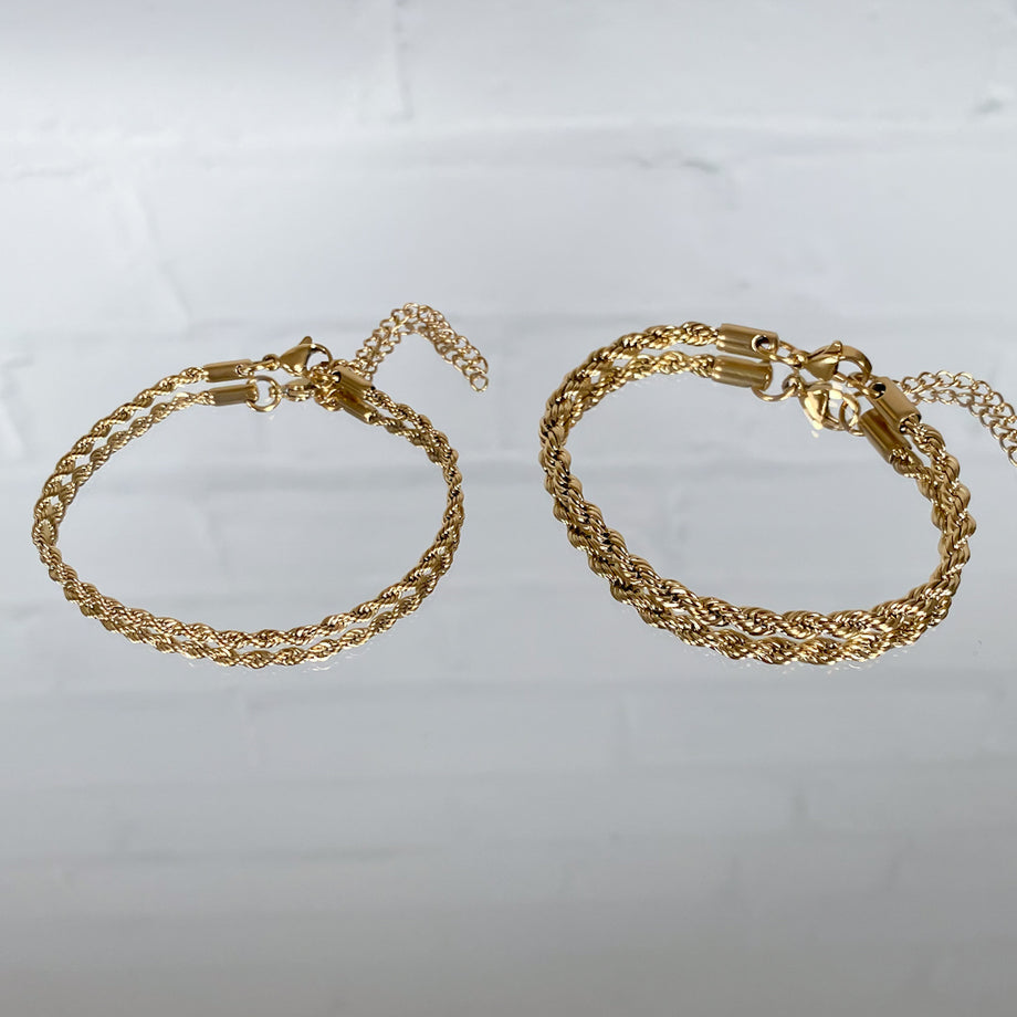 Rope Chain Anklet | Gold | PRYA