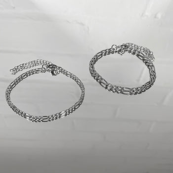 Figaro Chain Anklet Silver | PRYA