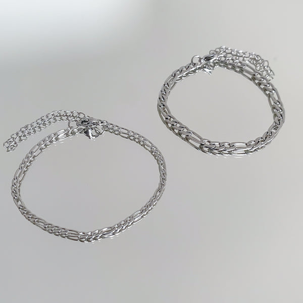 Figaro Chain Anklet Silver | PRYA