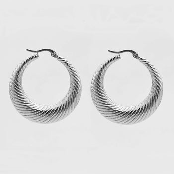 Julia Silver Hoops | PRYA