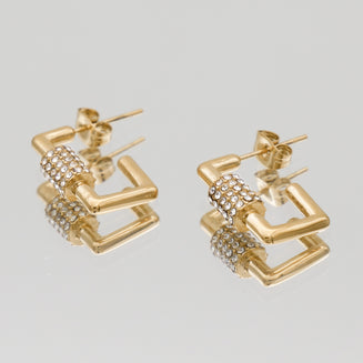 Kenza Square Earrings - hoop earrings