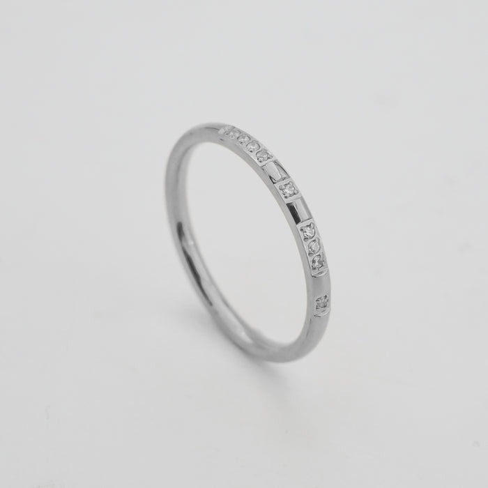 Leila Thin CZ Band Ring