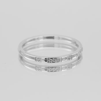 Leila Thin CZ Band Ring