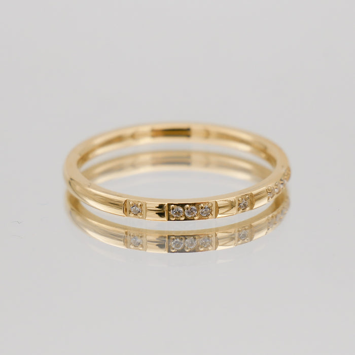 Leila Thin CZ Band Ring