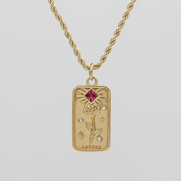 Lovers Tarot Card Necklace by PRYA UK