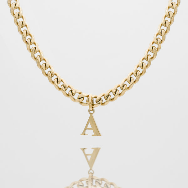 Mya Initial necklace | Thick Cuban