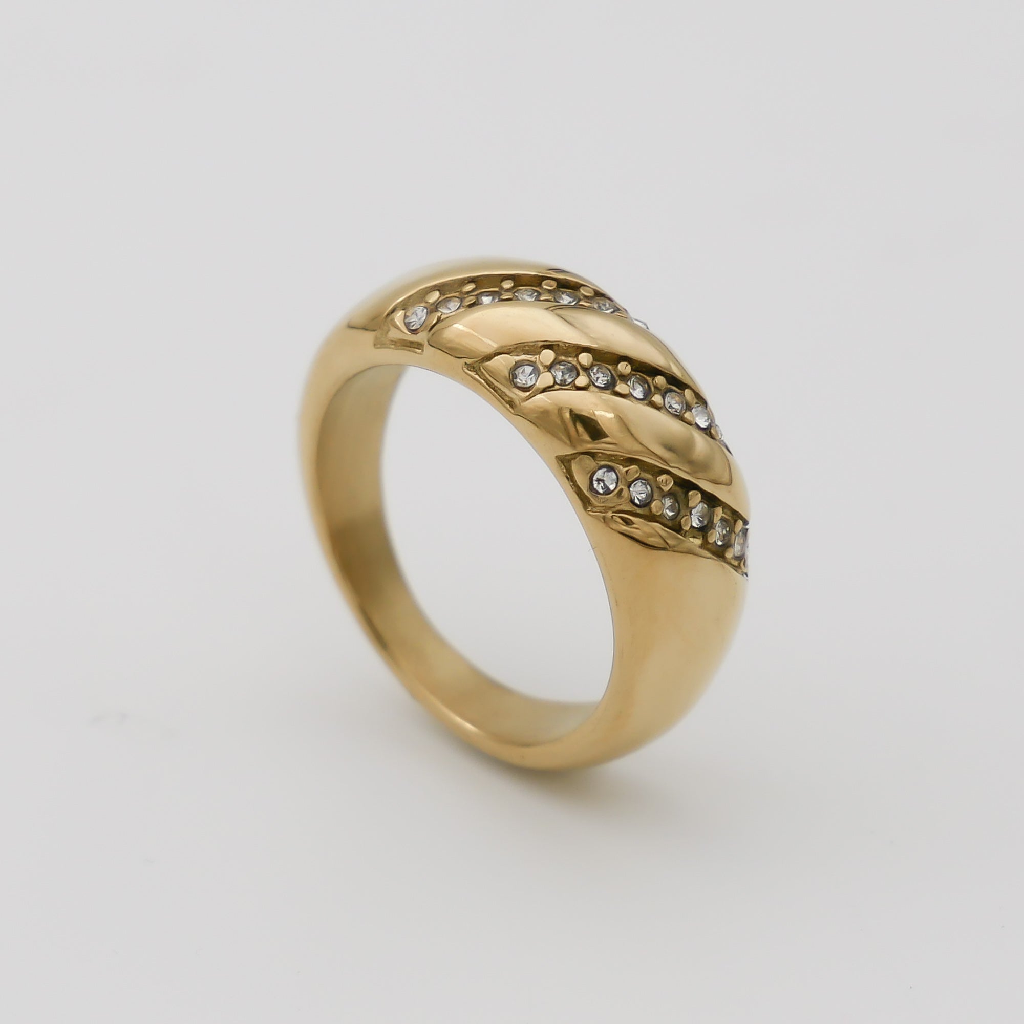 Gold Nea Signet Ring by PRYA