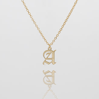 Old English Initial Necklace