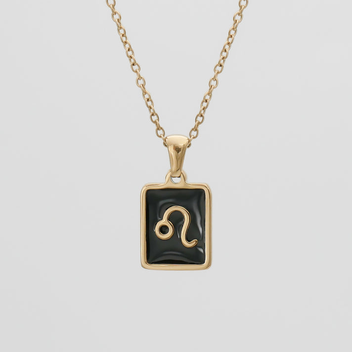 Onyx Zodiac Symbol Necklace