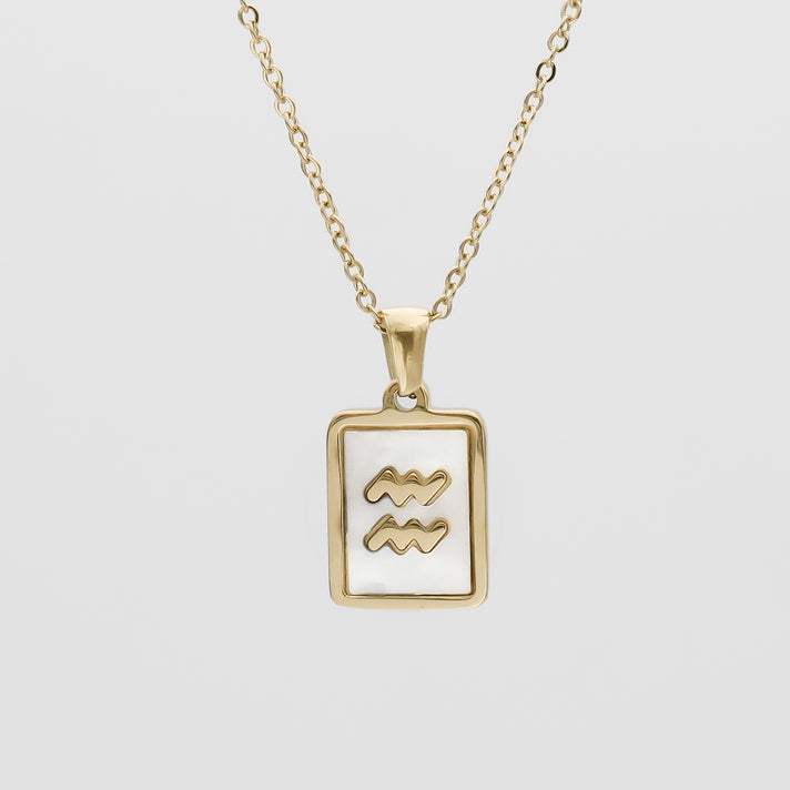 Opal Zodiac Symbol Necklace