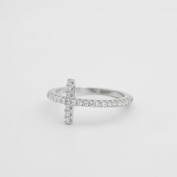 Horizontal Cross Ring | Sterling Silver | PRYA