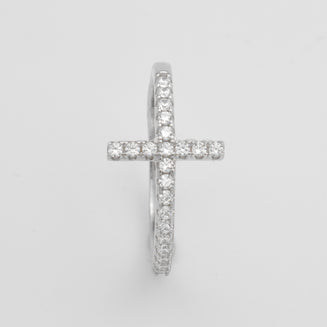 Horizontal Cross Ring | Sterling Silver | PRYA