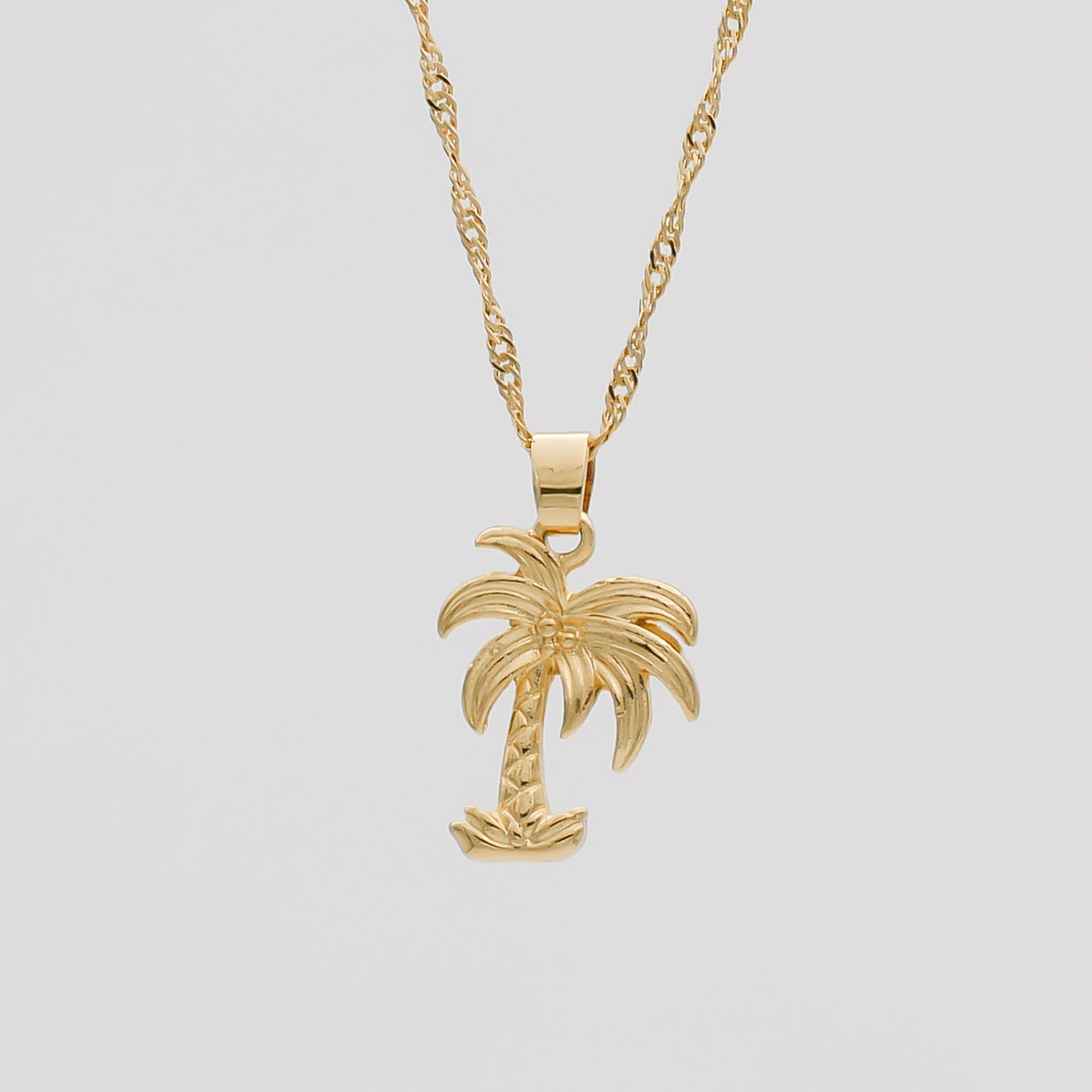 Palm tree sale heart necklace