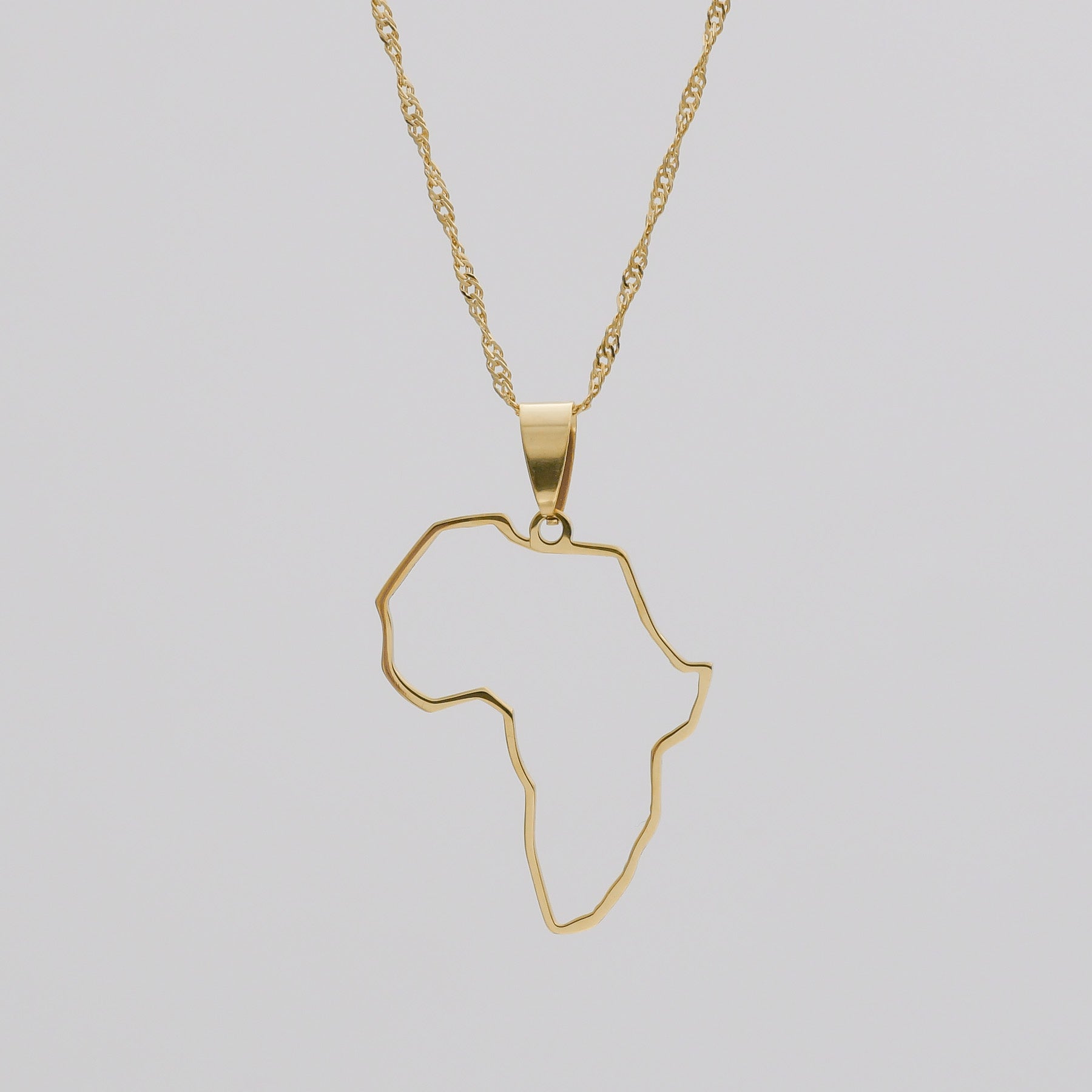 Africa Outline Necklace