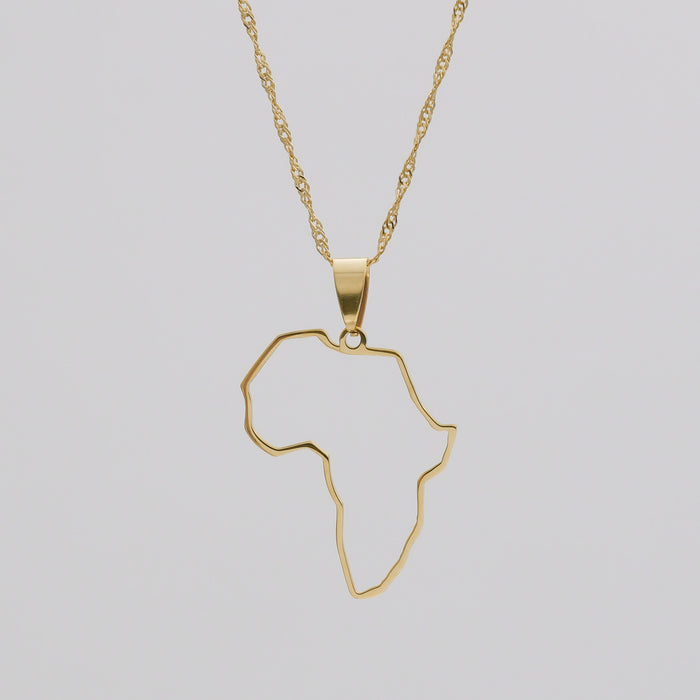 Africa Outline Necklace | PRYA