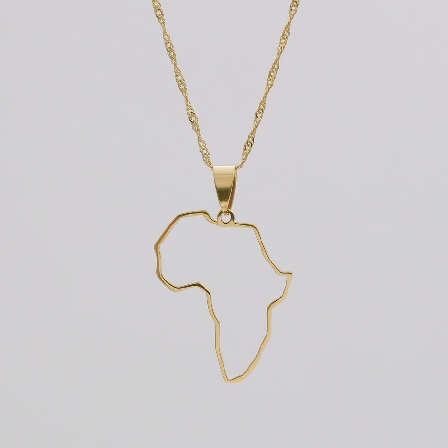 Africa Outline Necklace | PRYA