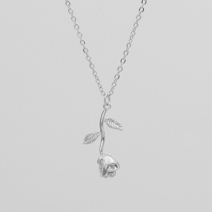 Juliet Rose Necklace, Silver (Plated) | PRYA