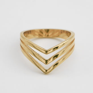 3 Strand Chevron Ring | PRYA